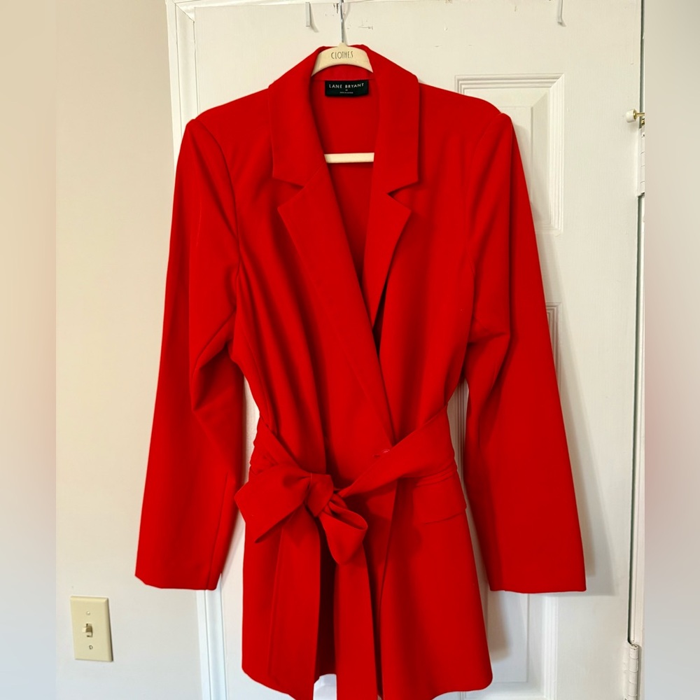 Red Lane Bryant suit jacket